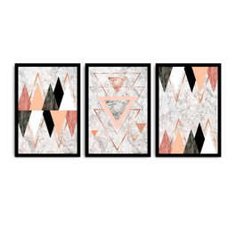 Wallity Cuadro decorativo enmarcado en MDF (3 piezas) Multicolor